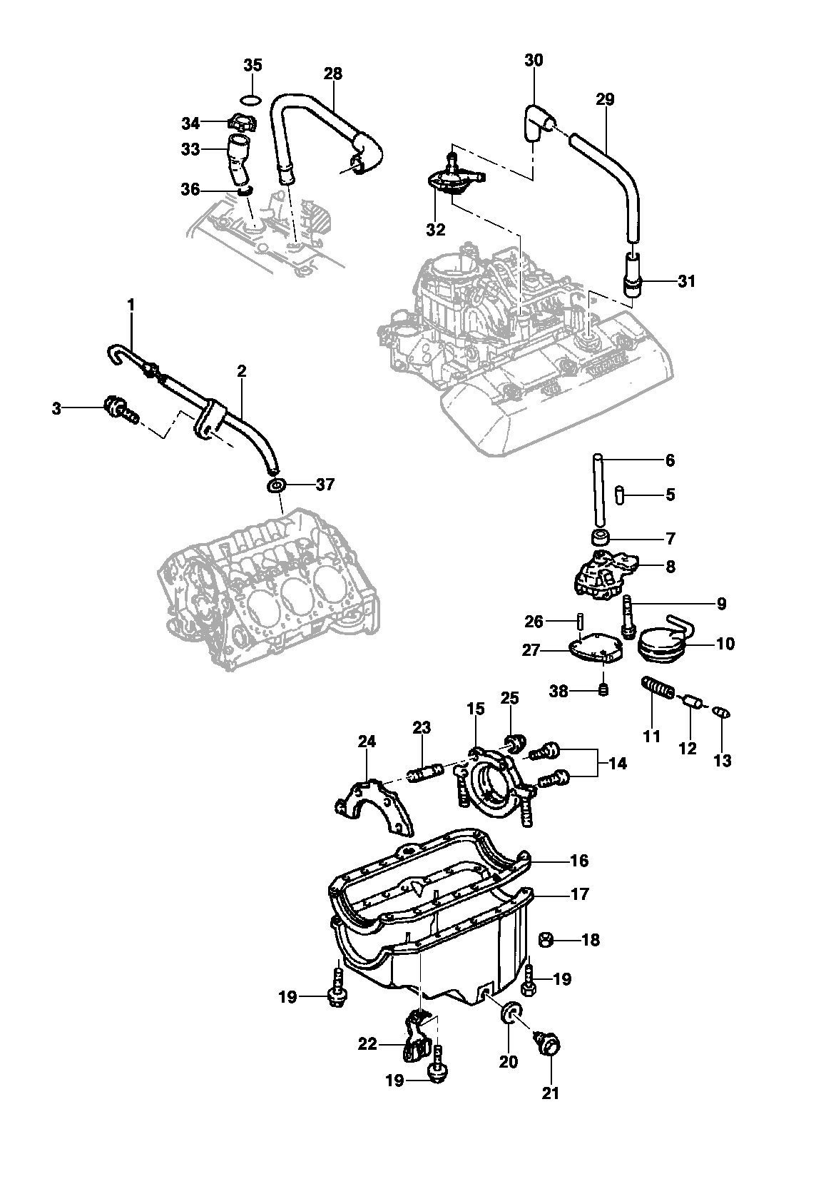 Система смазки - двигатель L35/LG3