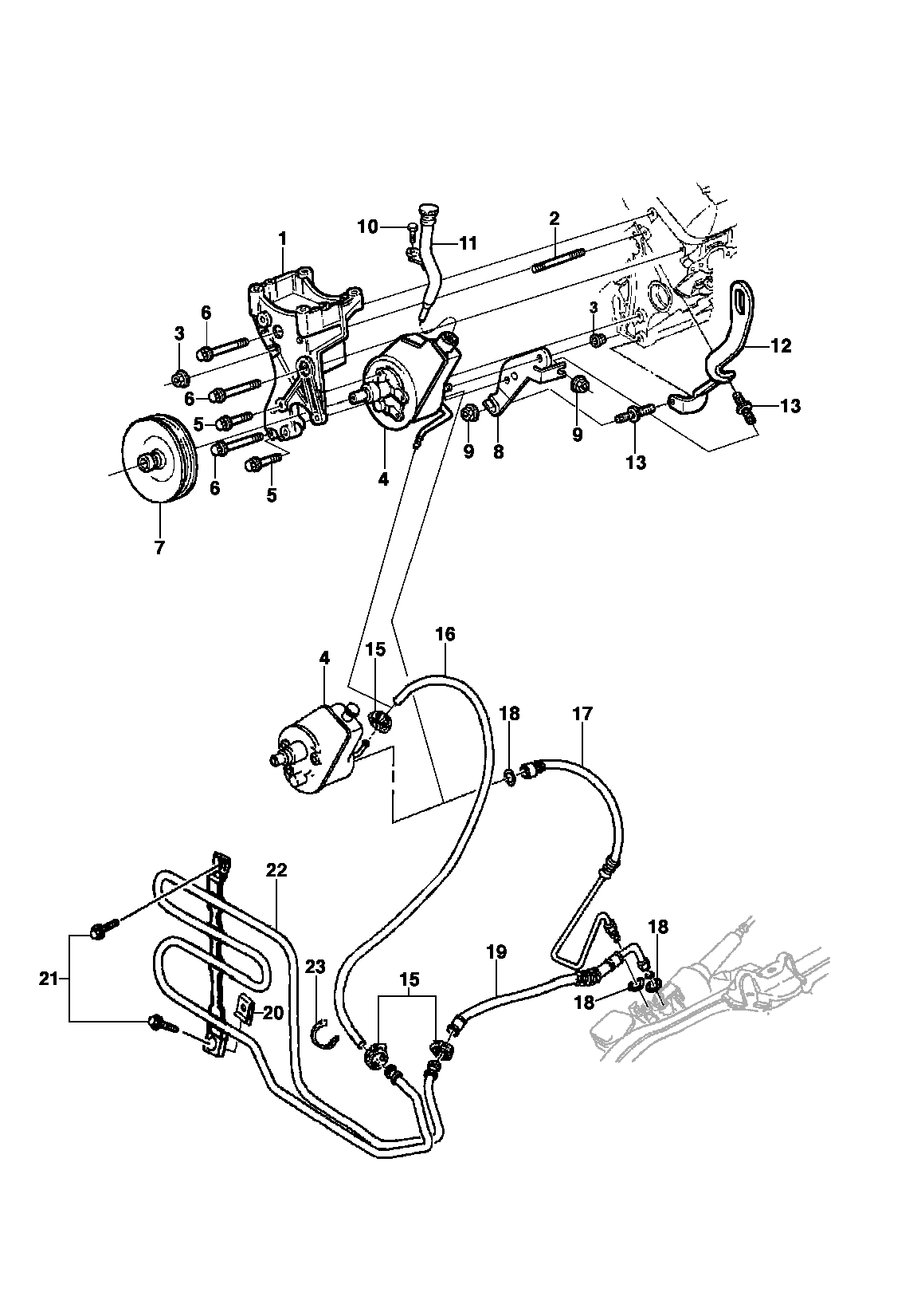 Система гидроусилителя - двигатель L35/LG3