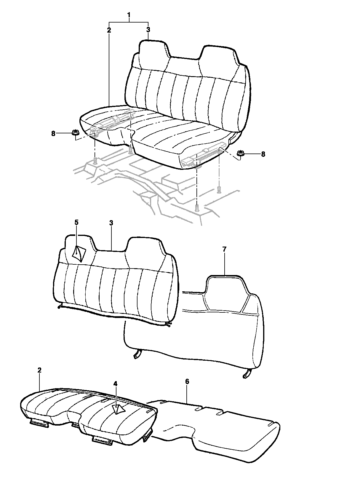 Передние сидения сплошные (A52)